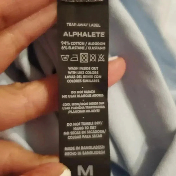 Alphalete Light Blue Performance Fit Tee Size M and L - Picture 5 of 5